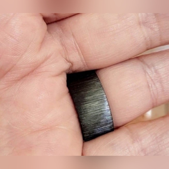 Womens Hammered Pearl Stone Ring - Picture 6 of 9